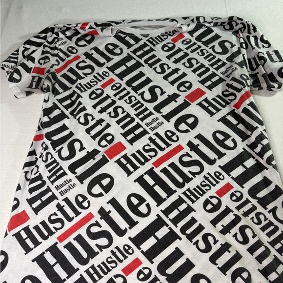Graphic Print Vibes T-Shirt Hustle Size Medium - Picture 1 of 3